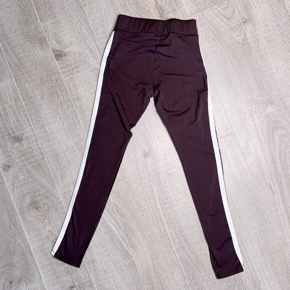 JAMES PERSE Y/OSEMITE Brown White Double Side Stripe Performance Leggings Womens - Picture 8 of 11